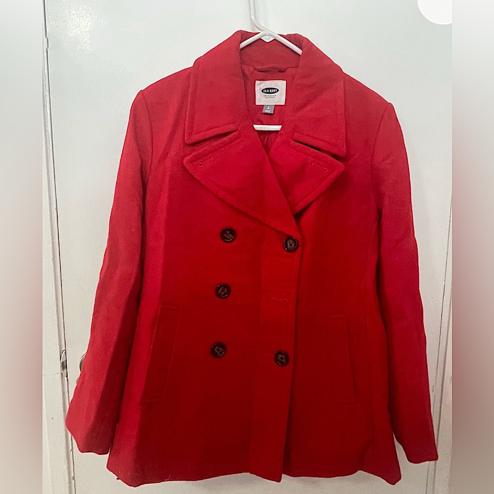 Old Navy red pea coat. New without tags.